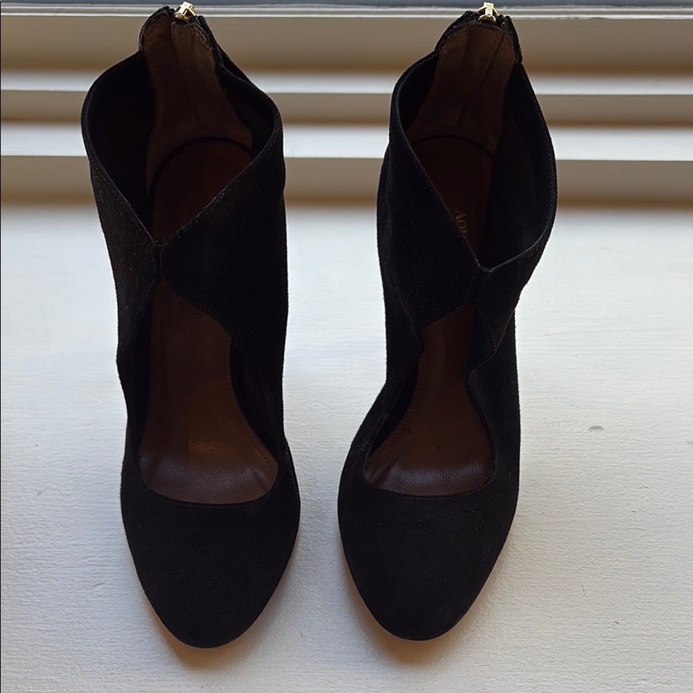 Aquazzura Black Heeled Booties
